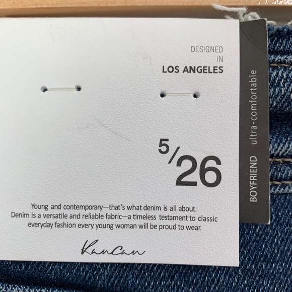 Kancan Filana Mid Rise Boyfriend Jeans Dark Wash Size 26 - Picture 10 of 14